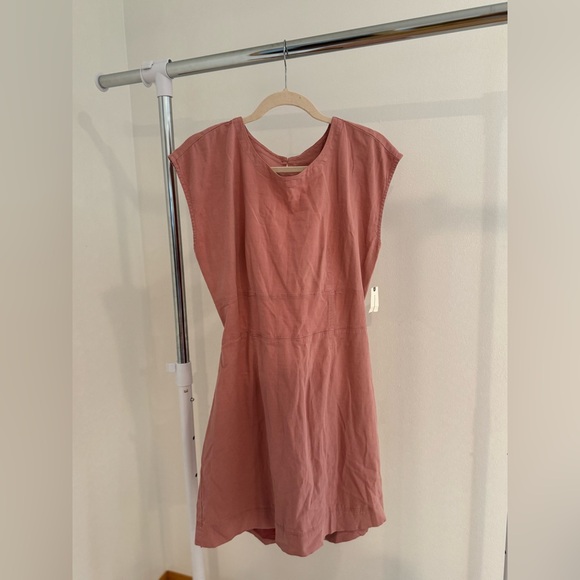 New With Tag Anthropologie Tie-Back Utility Mini Dress - Picture 2 of 5